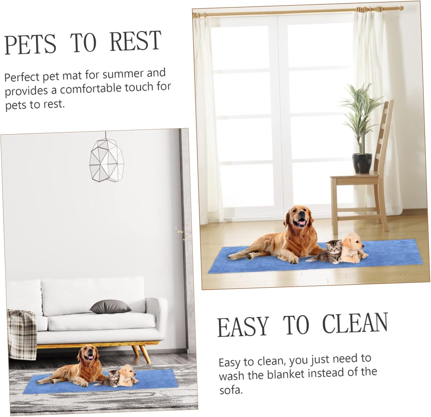 SUPVOX Sofa Blanket Pet Mat Multi-Function Dog Cover for Sofa Car and Floor Lightweight and Portable Bed Protector for Cats and Dogs