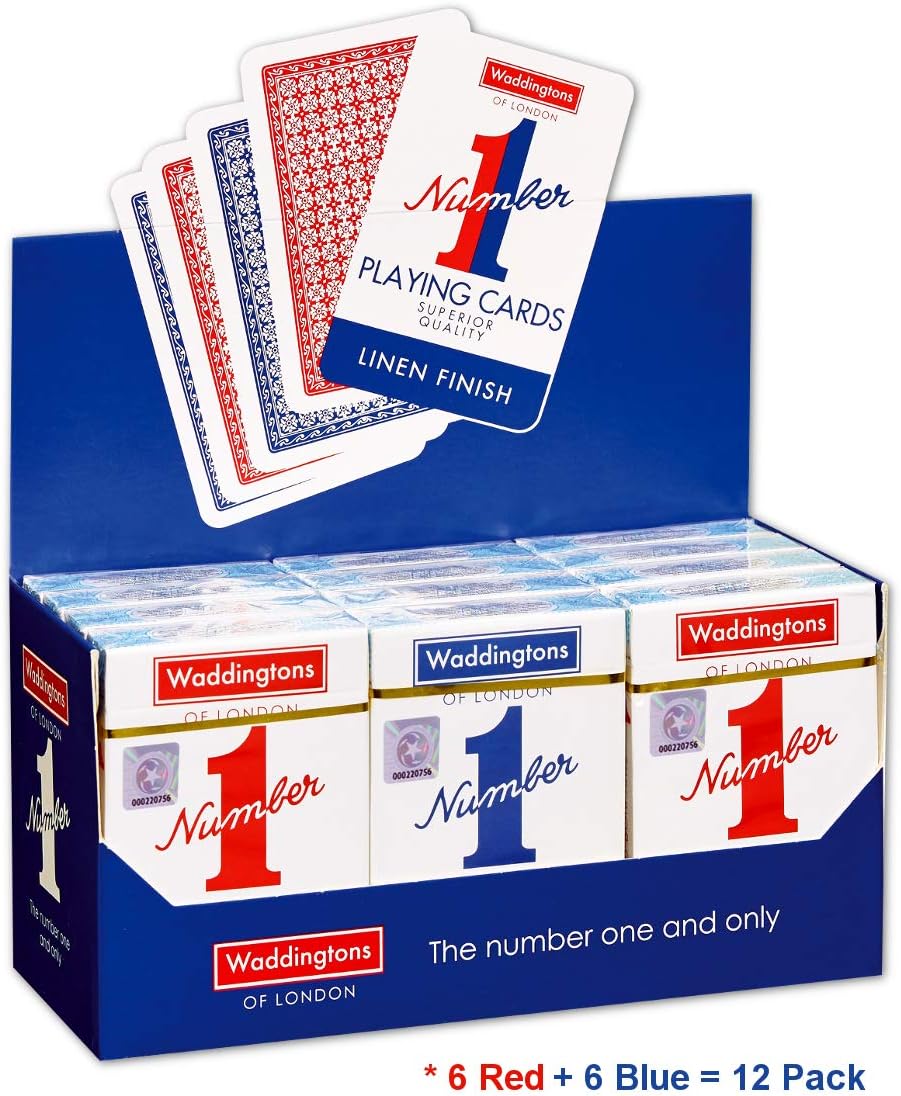 Amazon.com: Waddingtons Classic No.1 Playing Cards 12 Pack : Toys & Games