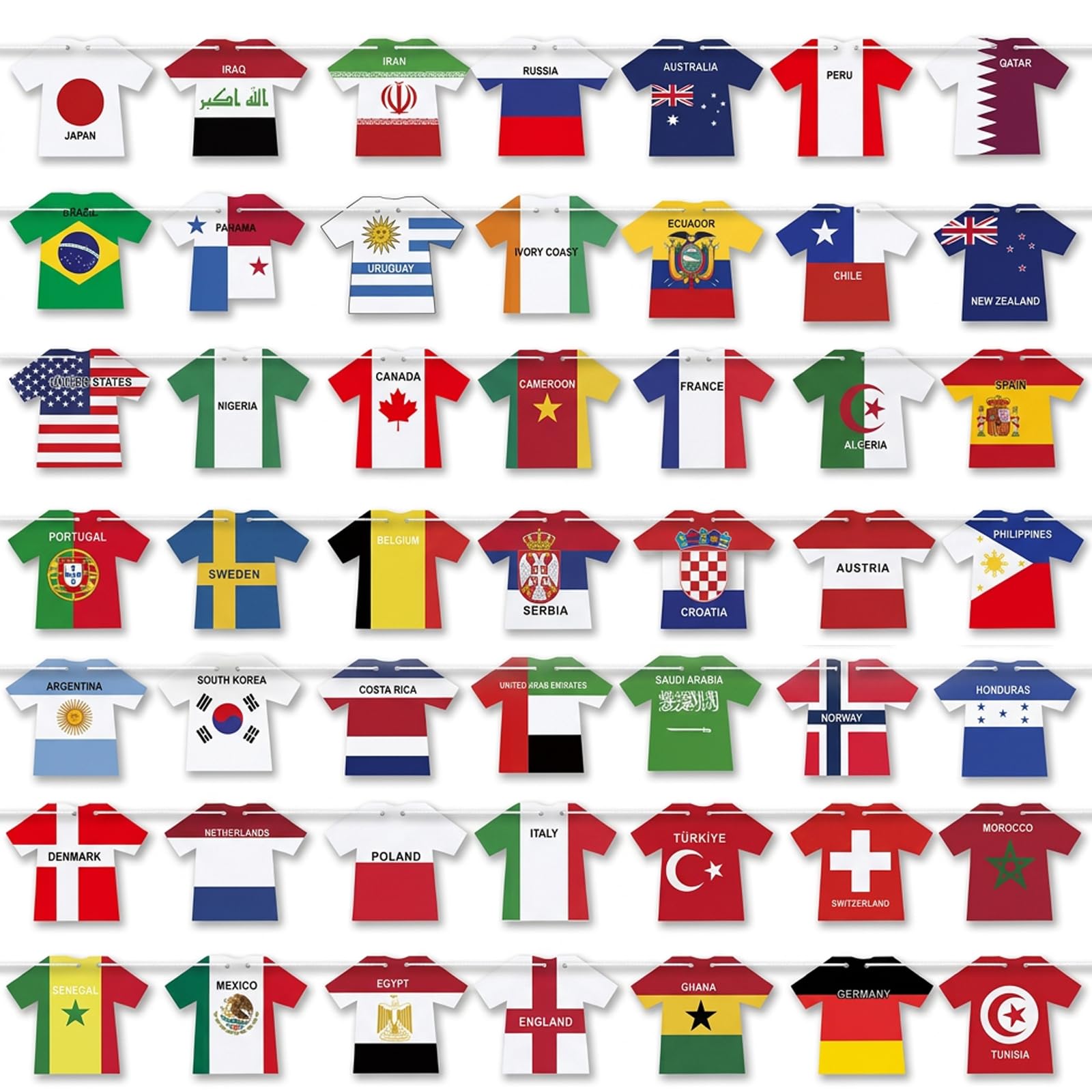 World Cup Bunting 2026, World Cup Decorations 2026, Flags Bunting 2026, Premium Double-Sided Banner for Football Events and Celebrations