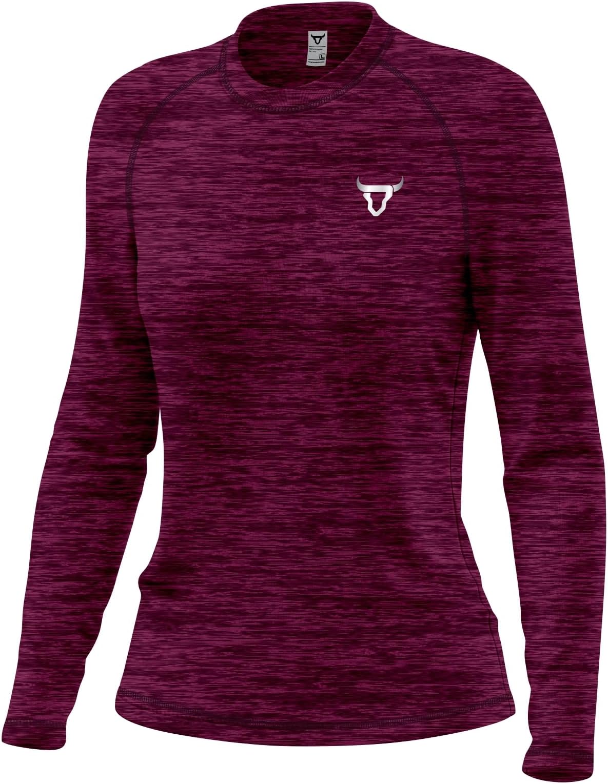 Women's Long Sleeve Quick Dry Fit Active T-Shirts Moisture Wicking Athletic Round Neck Gym Tee Exercise Yoga Ladies Tops