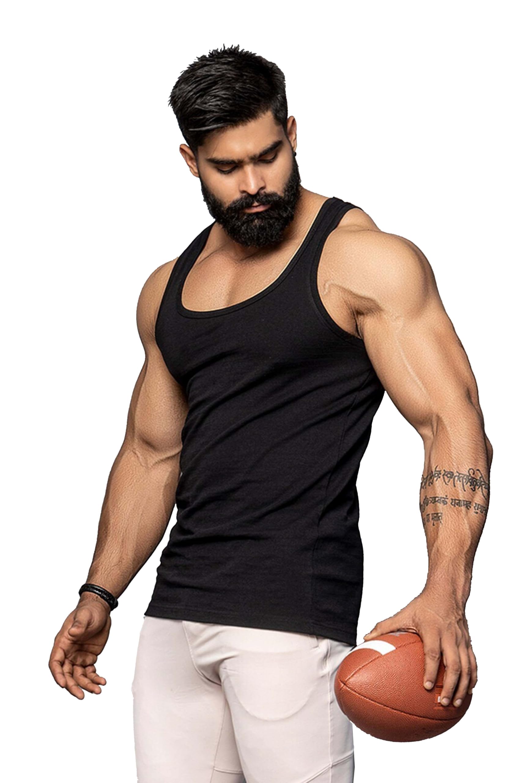 marvkit Regular Fit Square Neck Vest for Men | 100% Cotton Fabric, Anti-Bacterial Finish-picture-3