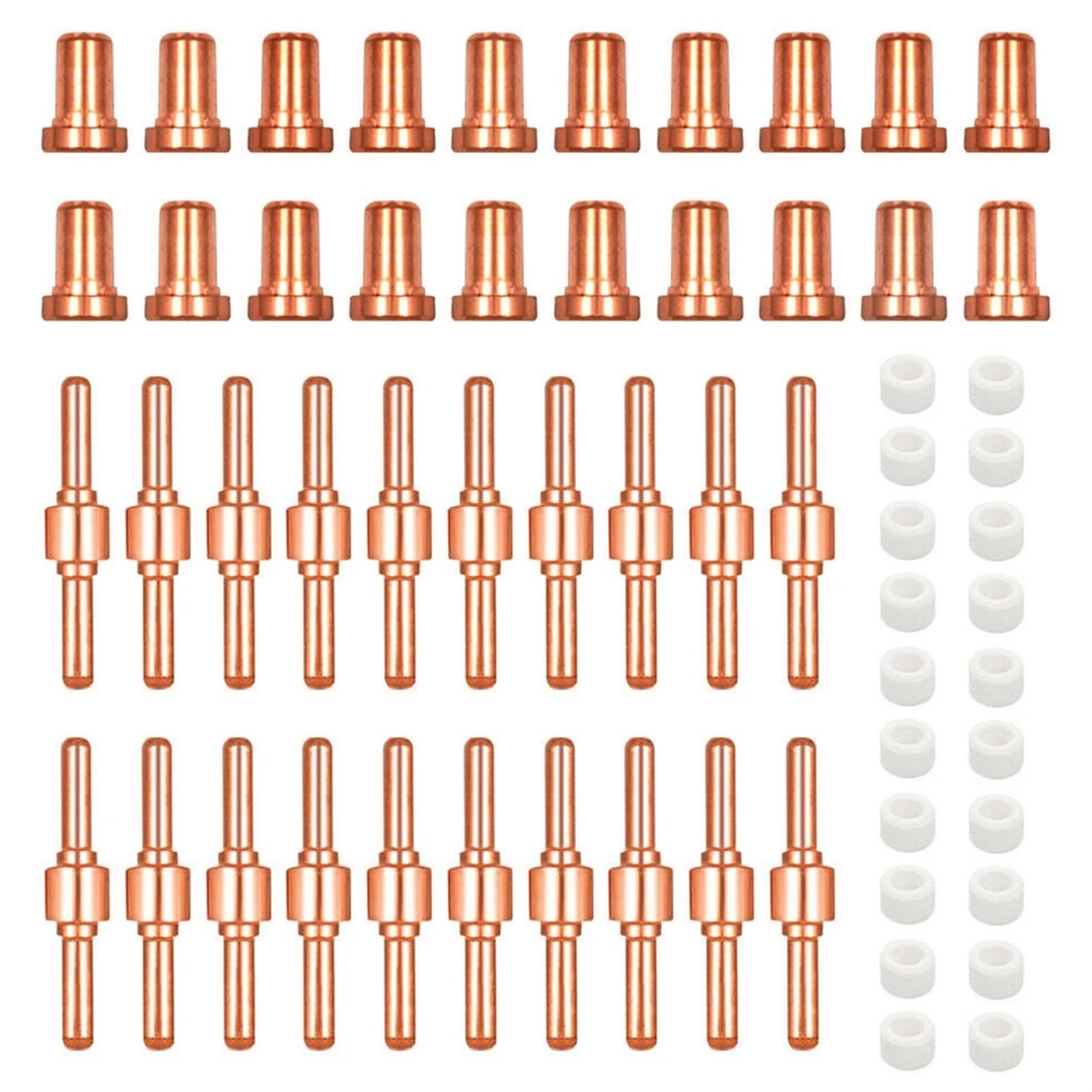 ZagYing 60Pcs Air Plasma Cutter Nozzle Tips Consumables for LG-40 PT-31 Torch CUT40 CUT50 Electrode Tip Torch Kit