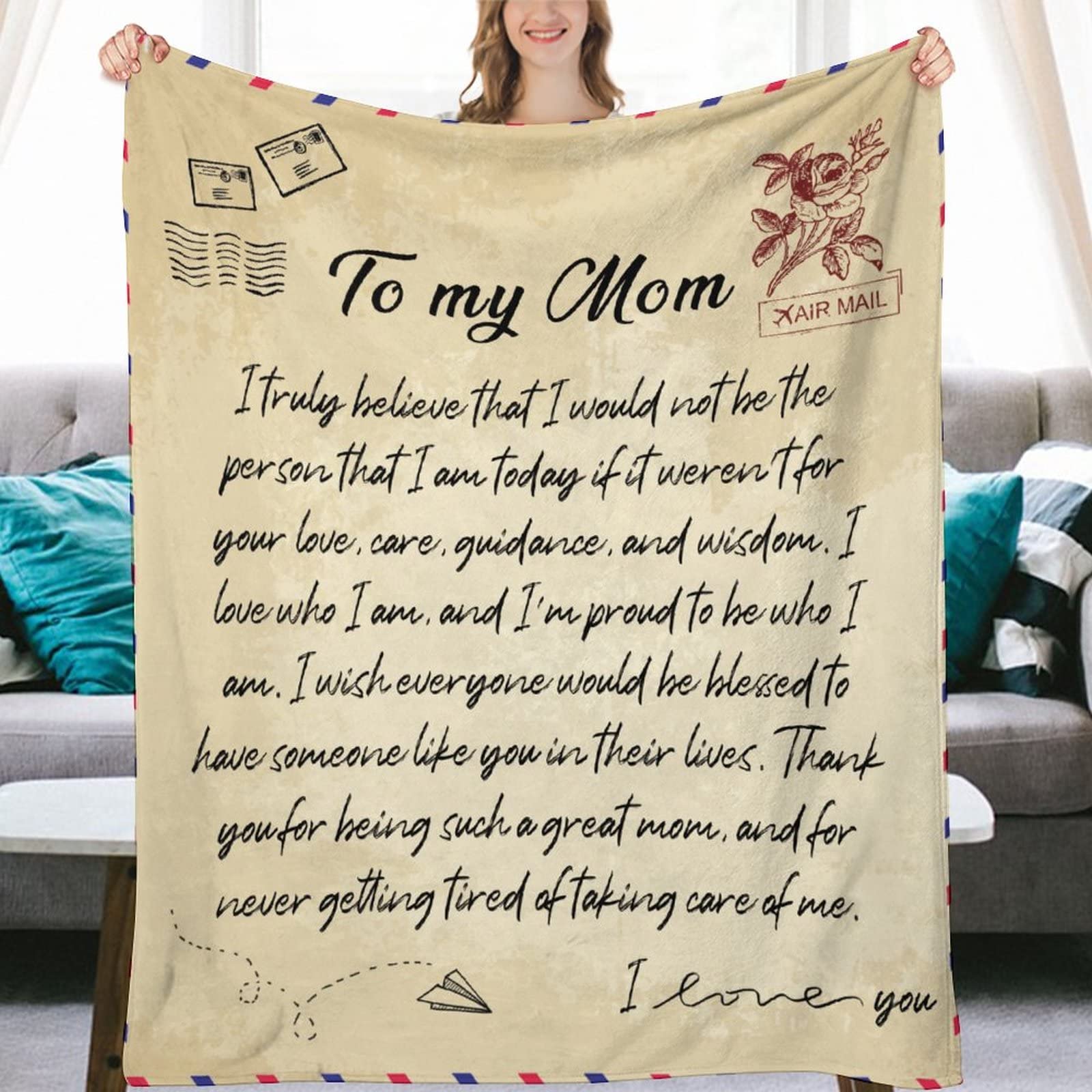 Couverture en flanelle pour maman le cadeau doux et chaud parfait pour le canapé