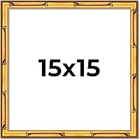 Vista 179 de Poster Palooza Marco de madera maciza de bambú dorado de 12 x 8 pulgadas con acrílico UV, respaldo de tablero de espuma y accesorios para colgar