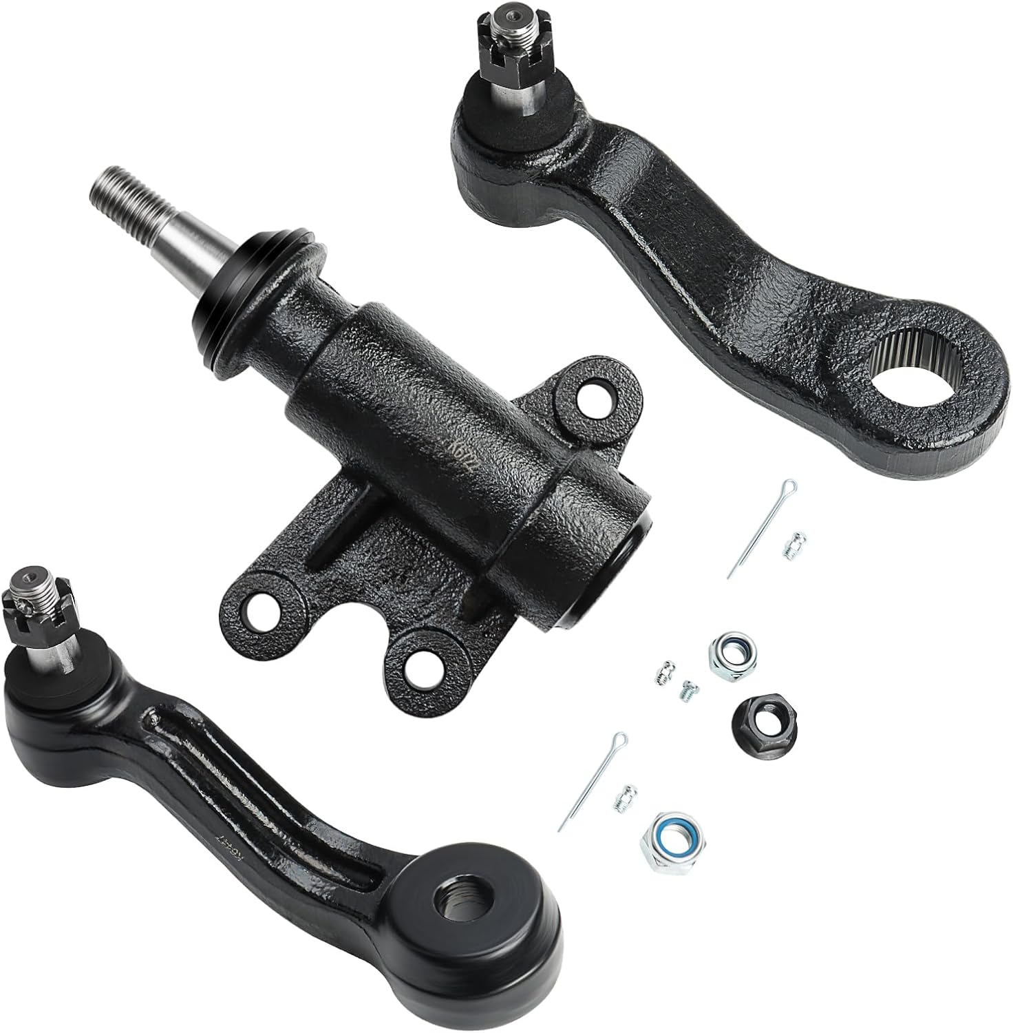 LCWRGS Front Pitman Idler Arm for Chevy GMC C1500 C2500 C3500 K1500 K2500 K3500 Suburban Tahoe Yukon, Pitman Arm Idler Arm Bracket Assembly, K6447 K6335 K6722-3pc