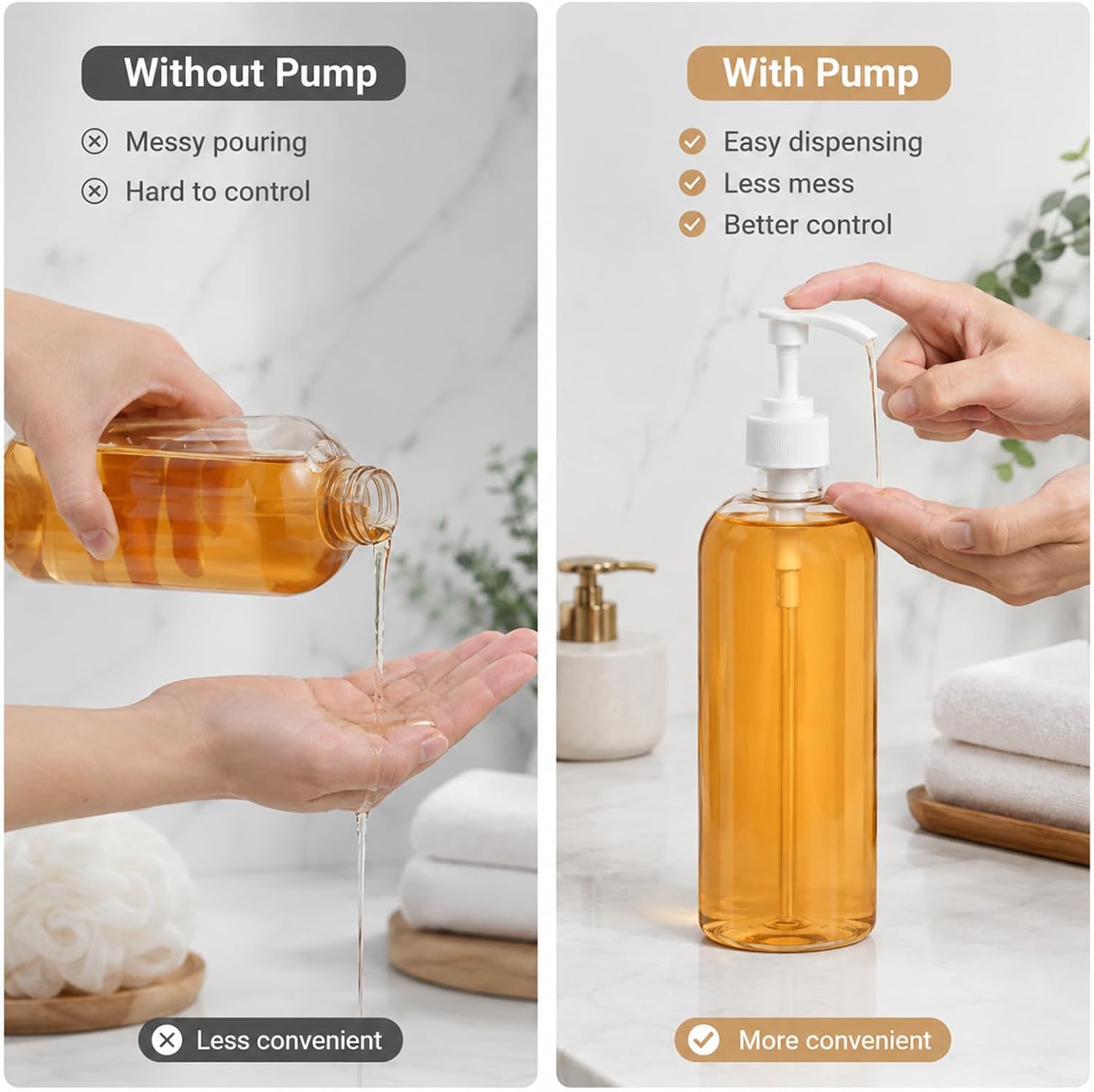 28 Tooth Replacement Pump Head, 4 Pack 2.5cm Bottle Dispenser Pump
