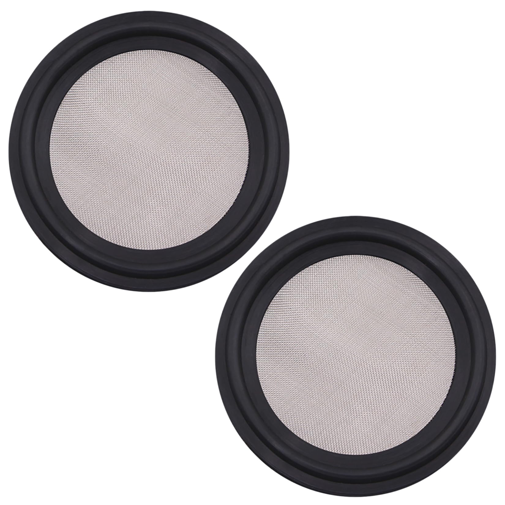 DERNORD 1.5" FKM Sanitary Gasket w/Stainless Screen - Tri Clamp Clover (Pack of 2) (100 Mesh)