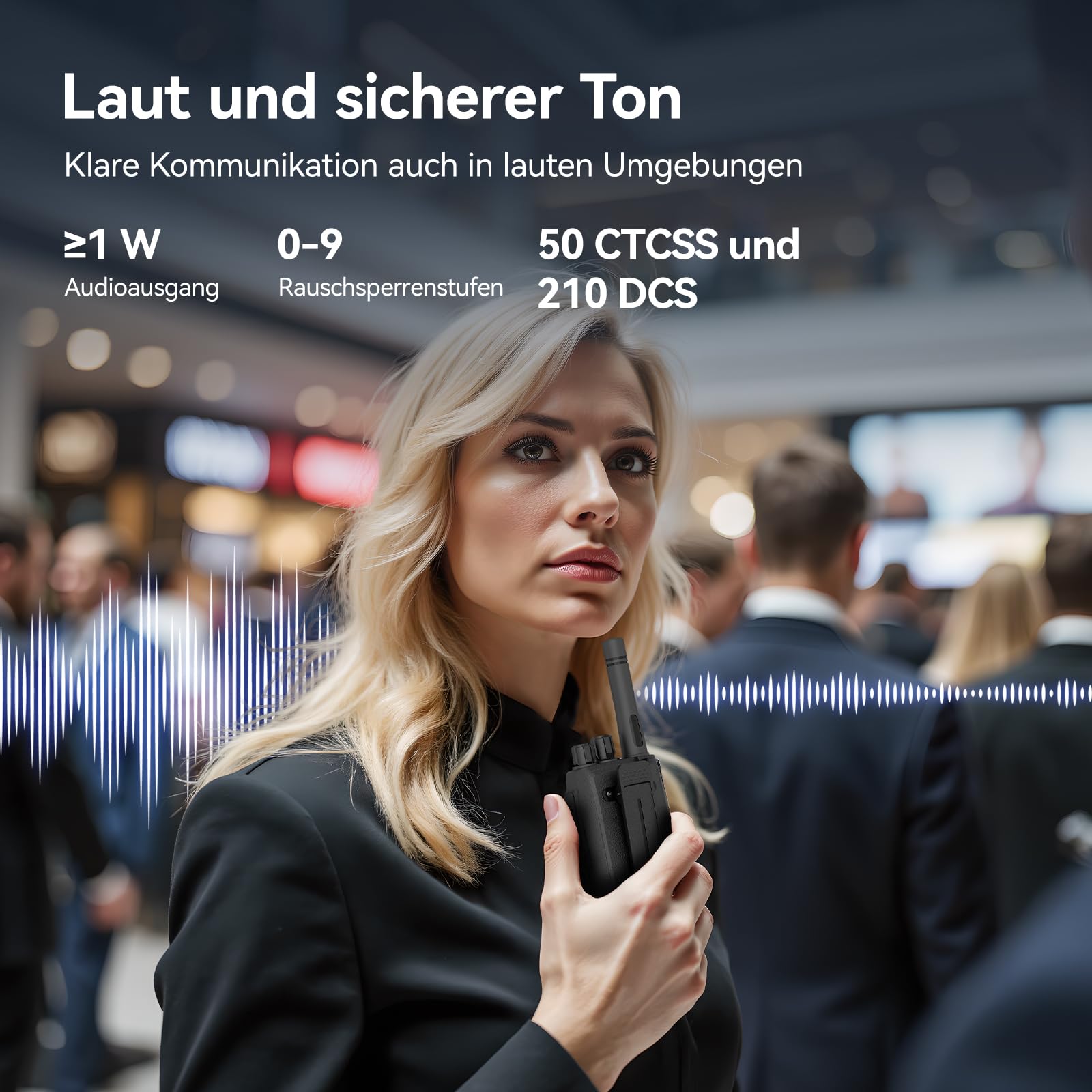 Retevis RT21H Walkie Talkie, IP54 Resistente all'Acqua Radio Bidirezionale Schermo Robusto e Invisibile Ricarica USB-C PMR446 Walkie Talkie a Lungo rRaggio Facili da Usare per Fabbriche(4 Pezzi,Nero)