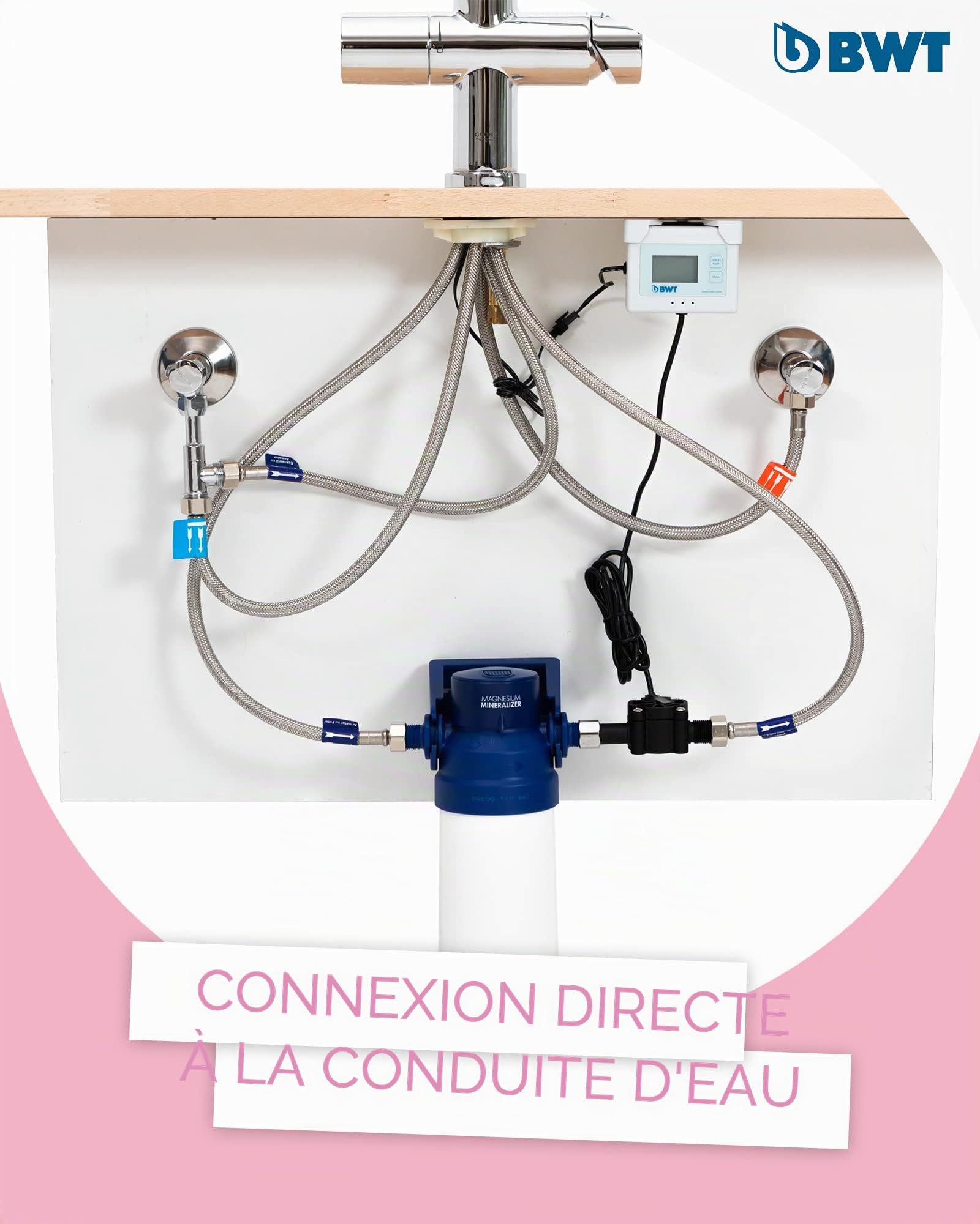 BWT AQA Drink Zinc + MP300 Cartouche filtrante pour eau potable Réduit les polluants dans l'eau du robinet Avec zinc et magnésium pour votre eau potable Filtre calcaire, chlore, plomb, cuivre | Réduit les polluants dans l'eau du robinet, avec zinc + magné