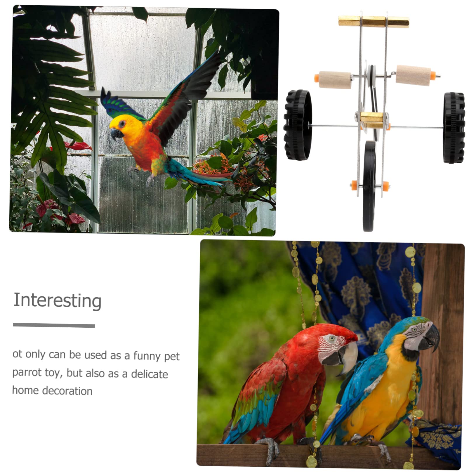3stücke Parrot Bike Toy Für Wellensittiche Und Papageien Lustiges Trainingsspielzeug Aktivität Und Intelligenz Aus Sicherem Und Strapazierfähigem Material Zur Beschäftigung