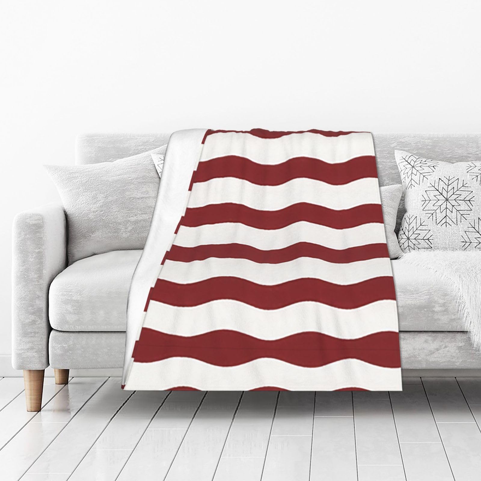 DUYIOKH Ruby Ripple Print Thick Throw Blanket, Blanket for Couch Bed Warm Travel Blanket for Camping Movie Night