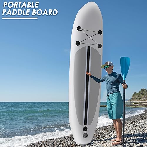 Vista 26 de TLSUNNY 10FT Inflatable Stand Up Paddle Board, 3 Fins Paddleboard with Full SUP Accessories for All Skill Levels, Portable Two-Way Hand Pump and