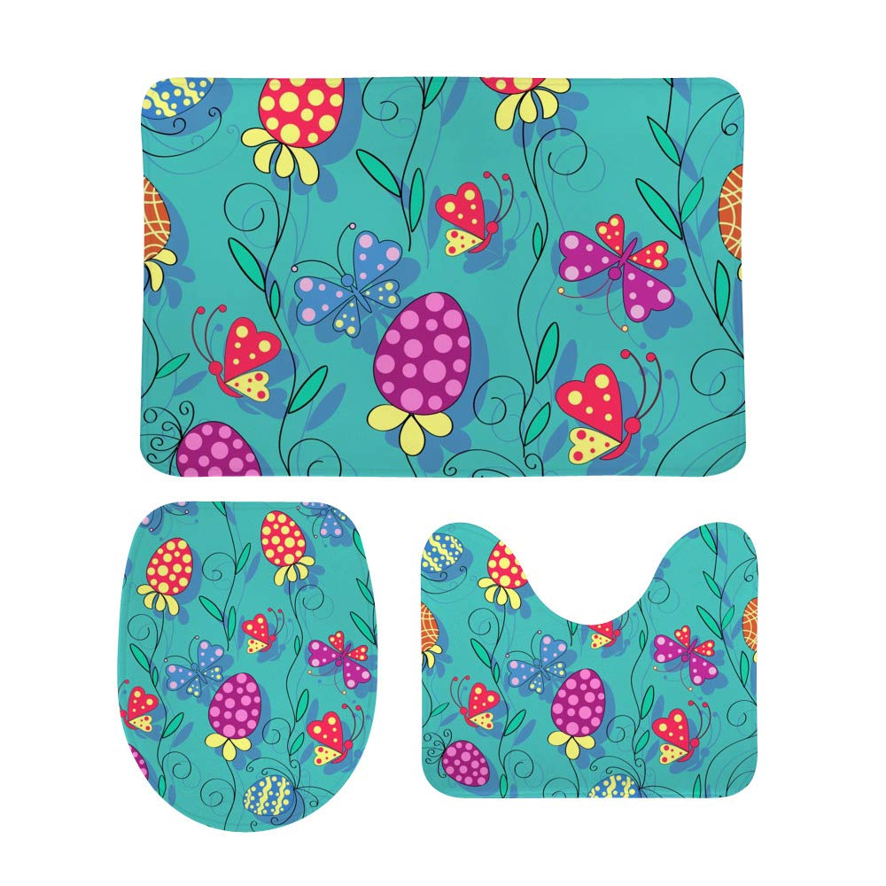Tapis de bain antidérapants lot de 3 contre les glissades en salle de bain et cuisine