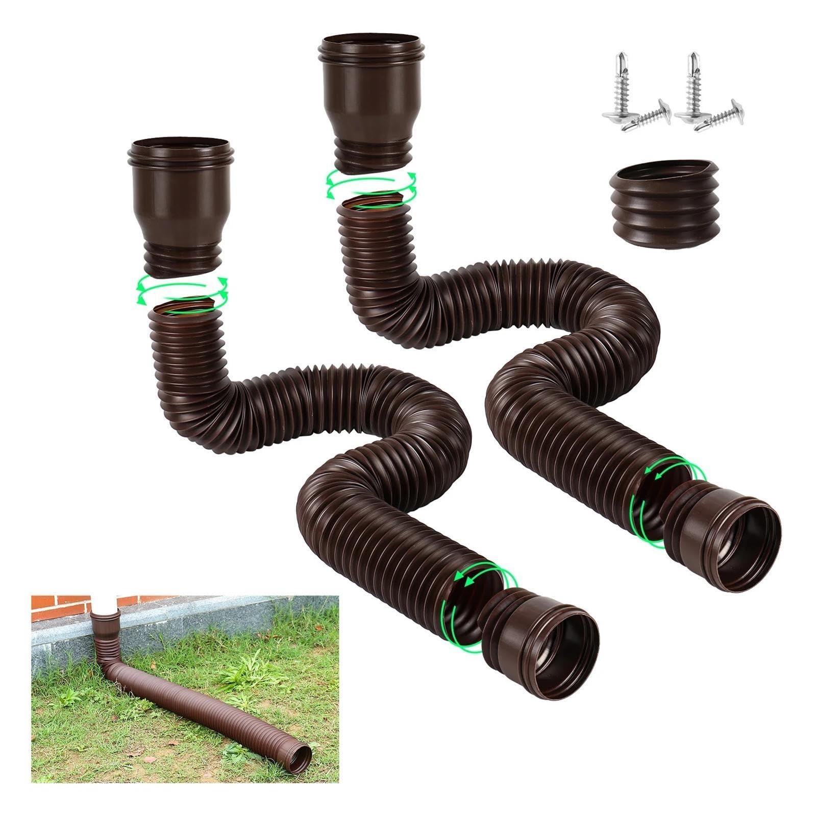Extendable Round Downspout Flexible Drainage Pipe