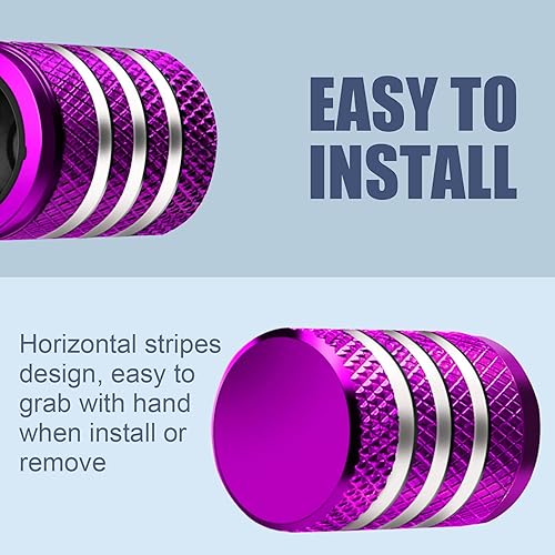 Vista 95 de Cubierta de tapón de válvula para neumático Paquete de 5 tapas de aire de metal, forro de plástico, resiste la corrosión, contra fugas, de rock and