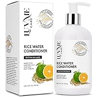 Vista 7 de Rice Water Champú para el crecimiento del cabello con biotina, champú para adelgazar el cabello y la pérdida de cabello, todo tipo de cabello
