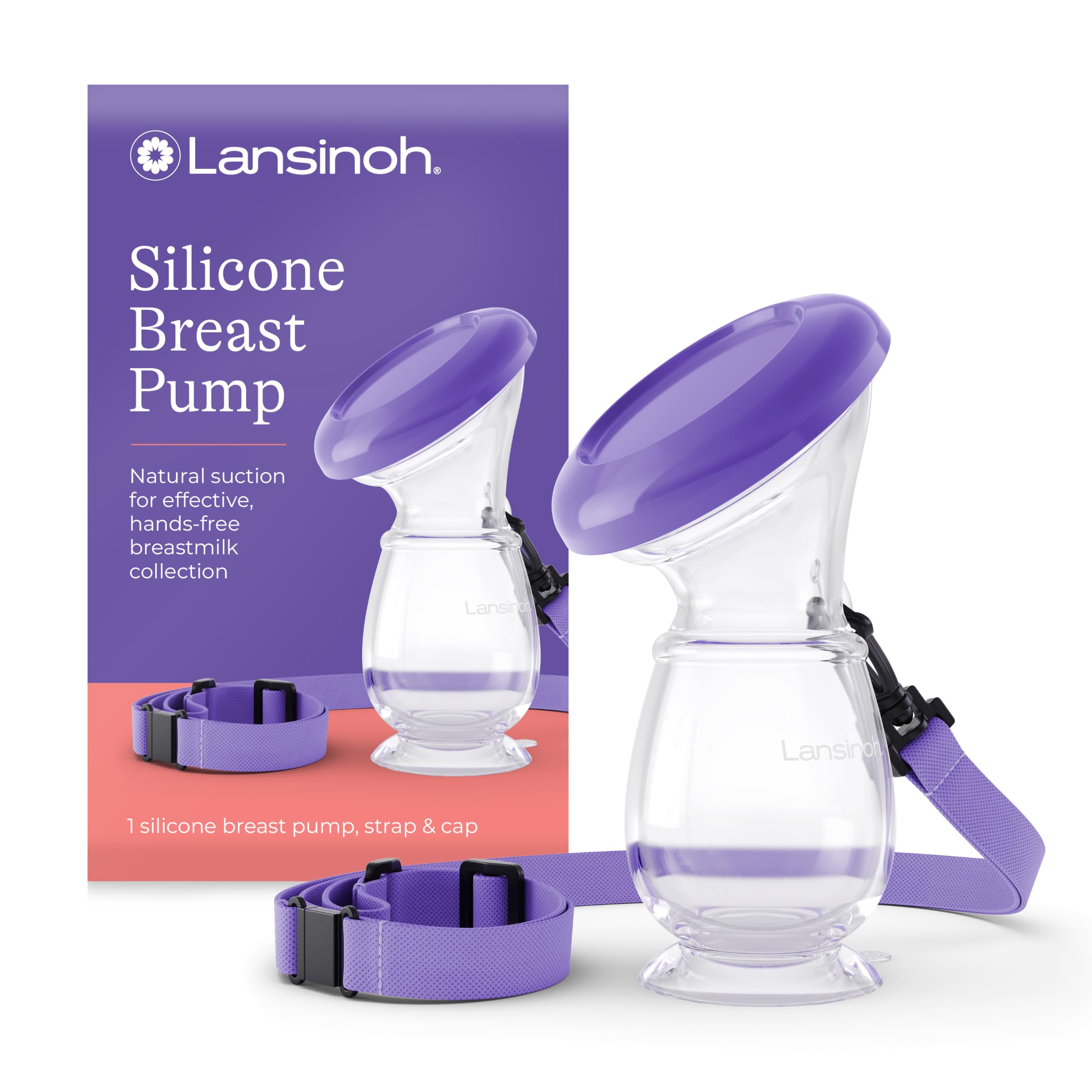 Lansinoh Laboratories Inc. UK,Transparent Silicone Manual Breast Pump Collector For Breastmilk