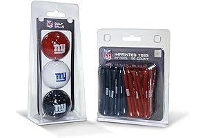 Team Golf NFL Logo Imprinted Golf Balls (3-Pack) & 2-3/4" Regulation Golf Tees (50-Count)