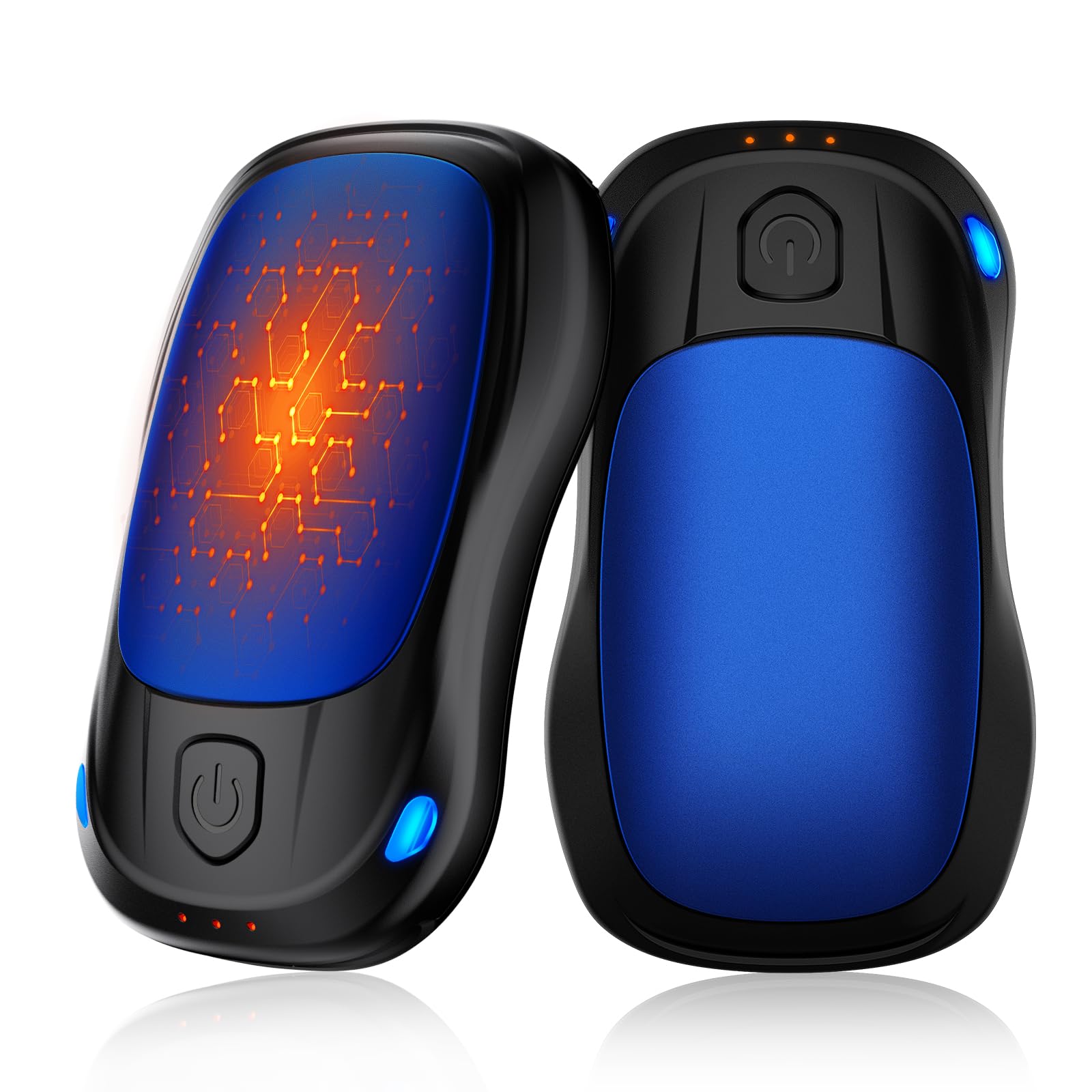 Hand Warmers Rechargeable, 2 Pack Magnetic Electric Handwarmers AI Smart Chips 20Hrs Heating, Portable Pocket Heater 3-Settings Fast Heating, Gifts for Christmas Women Men Outdoor