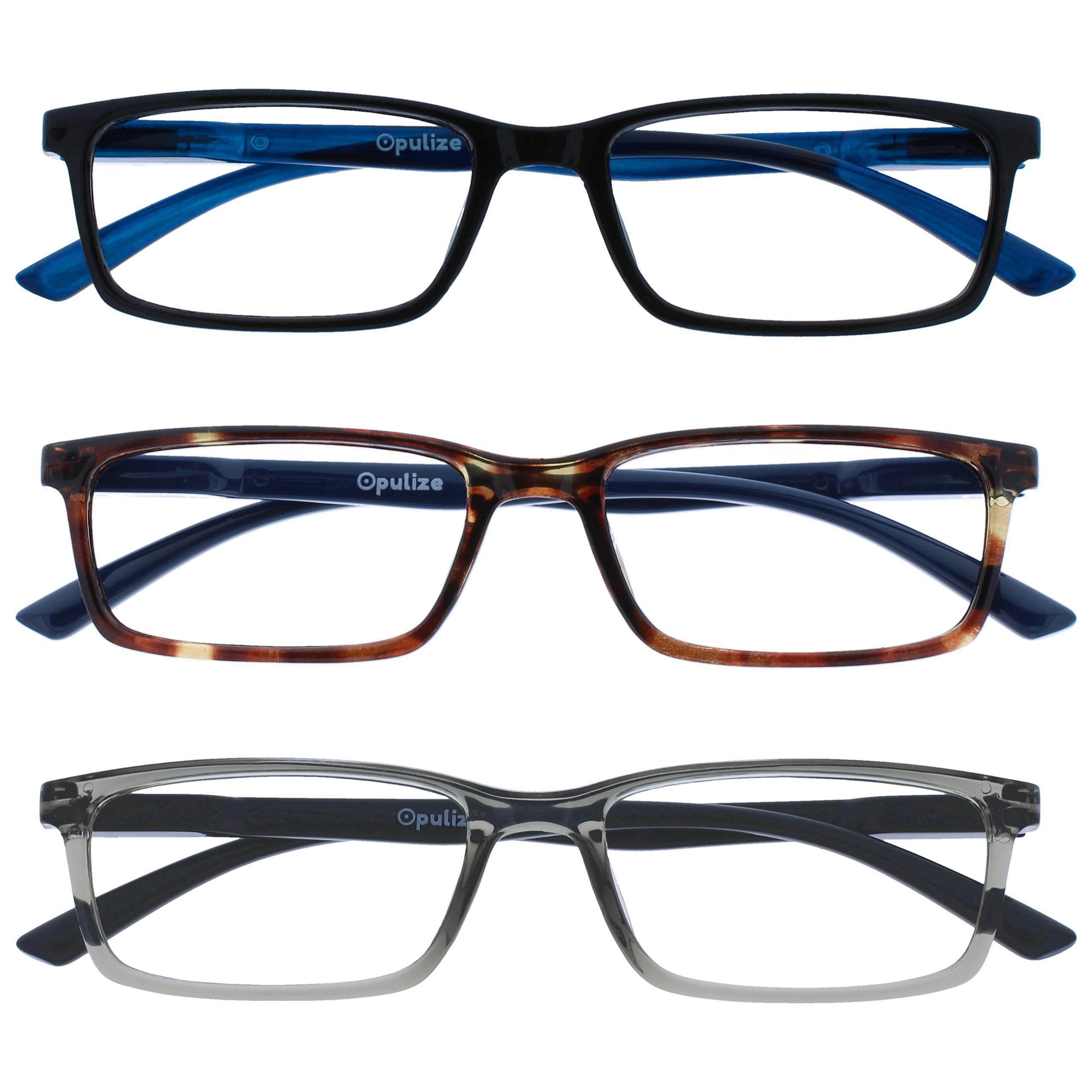 OPULIZE See Gafas Lectura Filtro Luz Azul x3 Estrecha Bisagras de Resorte Mejoran Sueño Reducen Dolor de Cabeza Ordenador Videojuegos Antirreflejante Azul Morado Turquesa Hombre Mujer BBB9-35Q +2.00 — view 32