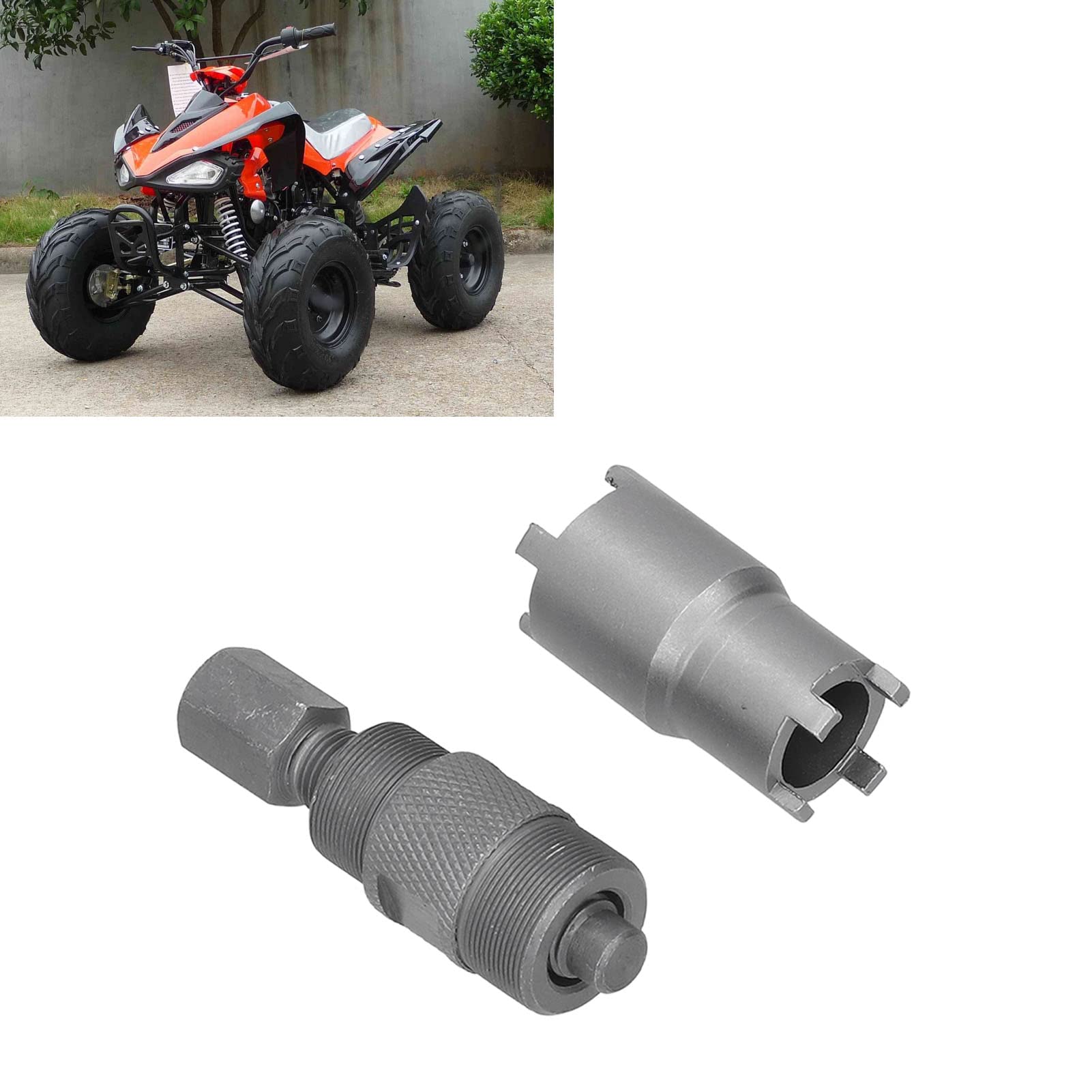 Extractor de volante magnético de 24 mm 27 mm, herramienta de llave inglesa de tuerca de bloqueo de embrague de rotor de extracción de 20 mm 24 mm para GY6 50CC 125CC 150CC