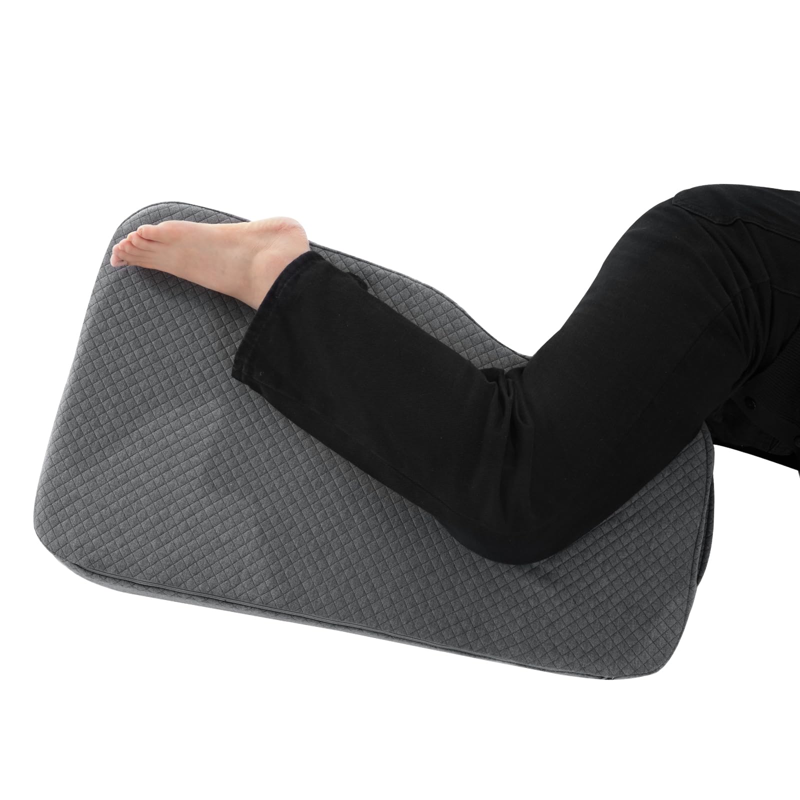 HOMBYS Memory Foam Knee Pillow for Side Sleepers, Leg Pillow for Knee, Separates The Knees for Body Alignment-Between Leg Pillow for Lower Back Pain Relief and Pregnancy Support -18"x30" (4", Grey)