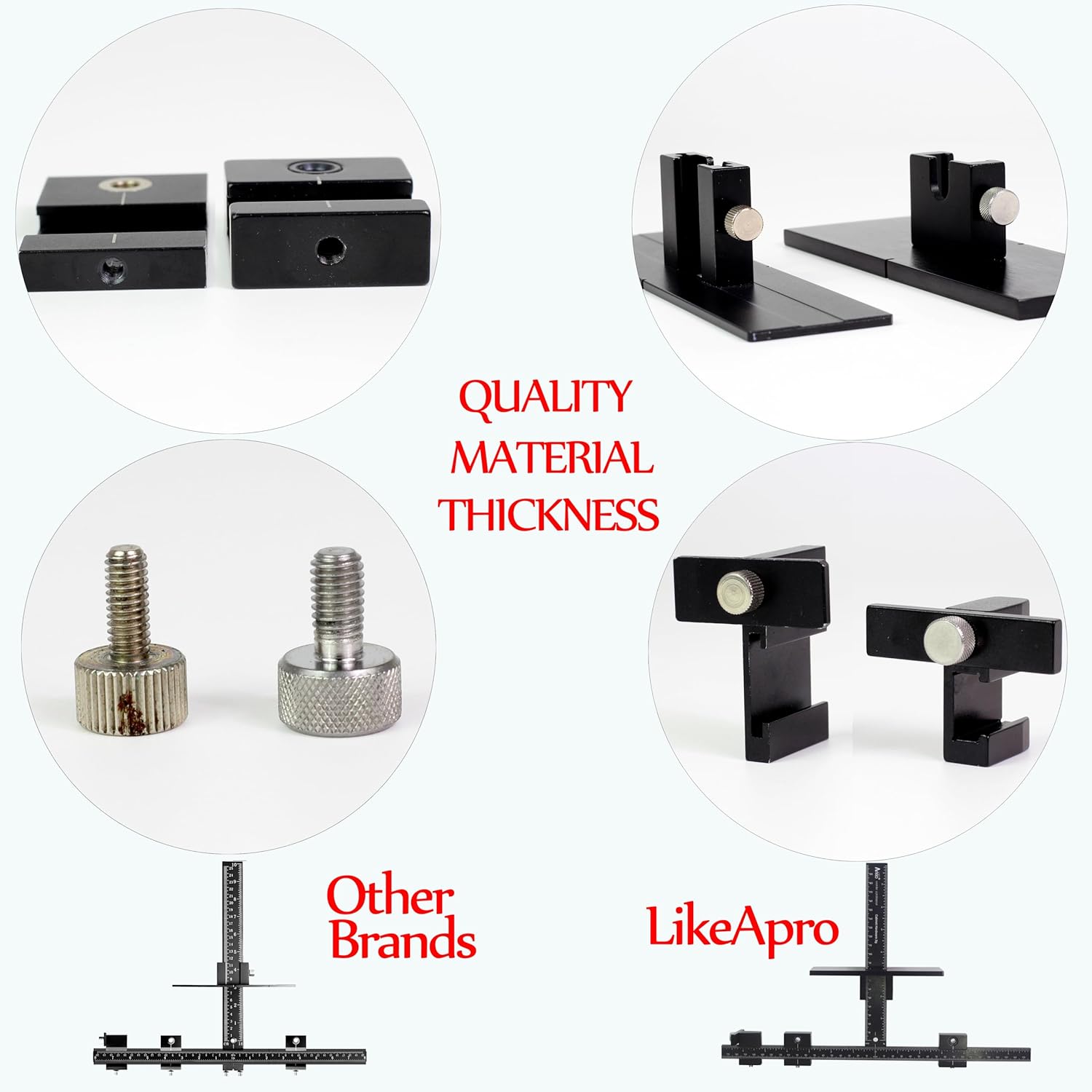 Basic Black Aluminum Alloy Cabinet Hardware Jig for Effortless Handles, Pulls, Knobs, and Hinge Installations, Hand Calibrated, Upgrade Your Cabinet Installation Game with Precision