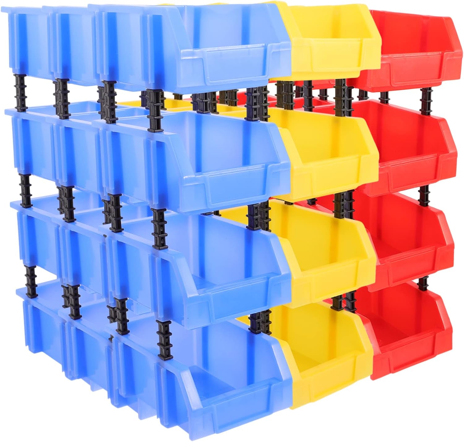 12pcs Stackable Screw Organizer Bins for Garage Storage Parts Organizer Easy for Tools and Accessories