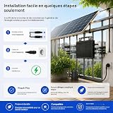 Micro Inverter 1000 W, Solar PV Inverter with WiFi, IP67 Waterproof, with 5 m AC Cable for Balcony Power Plant, Integrated MPPT, App Control, Plug Play - 8