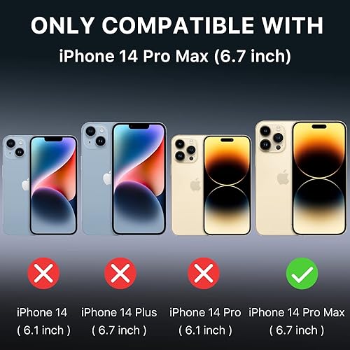 Miniatura 7 de MYBAT Pro Stealth Series - Funda para iPhone 14 Pro Max con soporte de 6.7 pulgadas, soporte magnético para automóvil, resistente protección contra