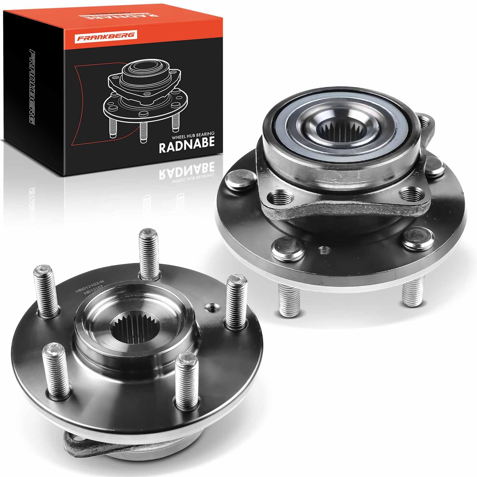 Frankberg 2 rodamientos de rueda Juego de rodamientos de rueda | eje delantero, MR403970; MR403970; Compatible con: Space Wagon N8W N9W, Corredor espacial N6W N7W, Eclipse II D3A