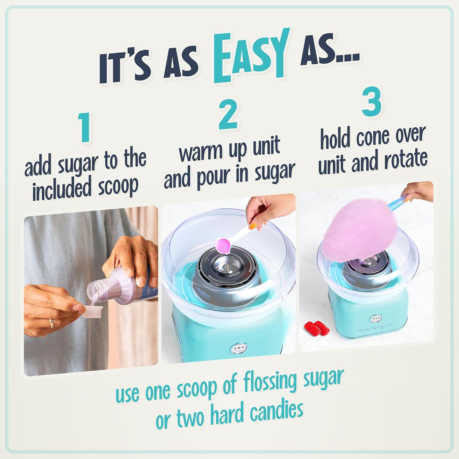 Nostalgia Snow Cone Shaved Ice Machine - Retro Table-Top Slushie Machine - Includes 1 Reusable Plastic Cup - Aqua, view 10