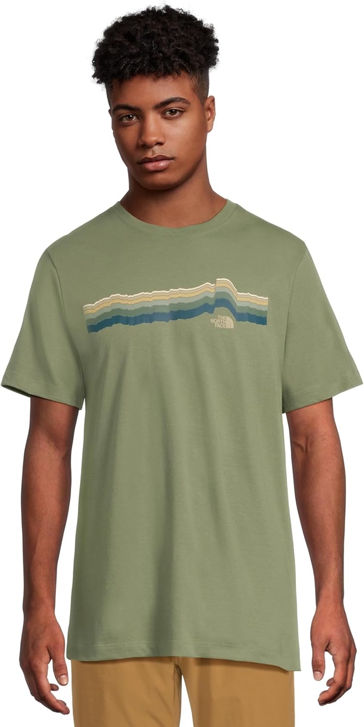 THE NORTH FACE Men's Evolution Tequila Sunrise Short-sleeve Tee | Cotton Shirt With a Graphic Design