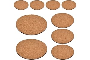 10-Count Round Cork Plant Coasters: Your Gardening and DIY Essentials