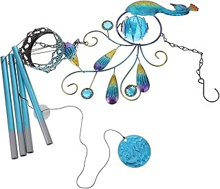 OSALADI Lâmpada De Carrilhão De Vento De Pavão Ao Ar Livre Lanterna Solar Música Decoração Metal Sinos De Vento Pavão Sinos De Vento Retrô Carrilhão De Vento Solar Carrilhão De Vento