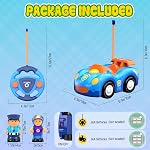 Elovien Voiture de télécommande pour enfants, RC Jouets de voiture pour 2 3 4 5 Garçons de l'année, voiture de police radio avec lumières & Musique, Les enfants pour les garçons filles 2-3 3-5 (Blue)