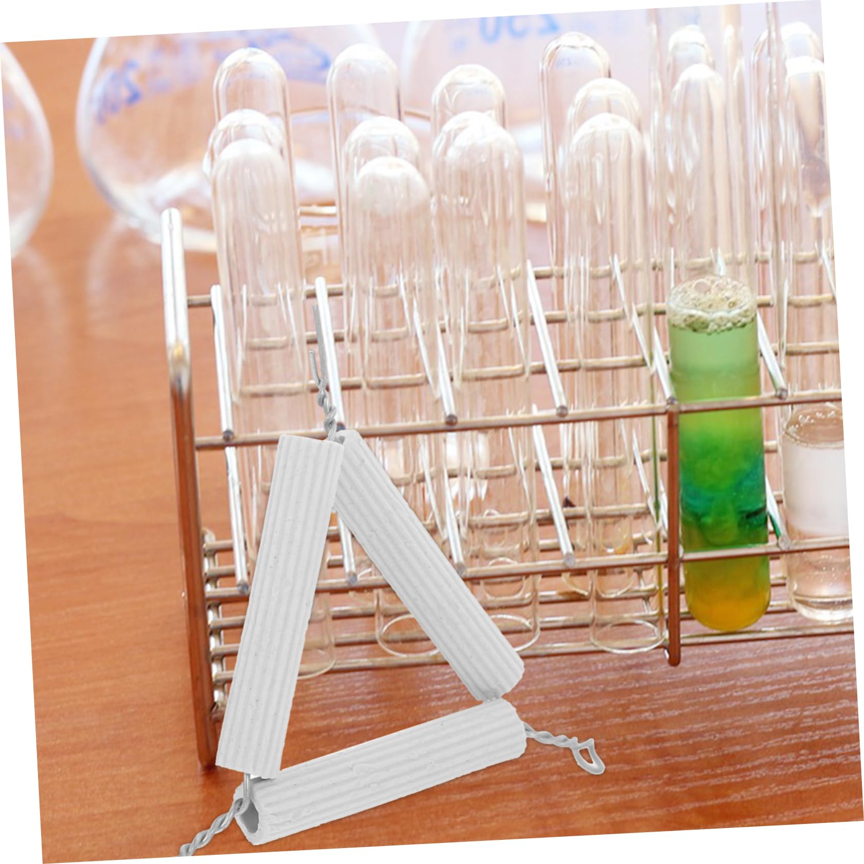 ULTECHNOVO 10pcs Triangular Crucible Stand Science Equipment Laboratory Crucible Stand Labs Crucible Rack Crucible Holder Crucible Supporting Tool Crucible Support Holder White Cotton