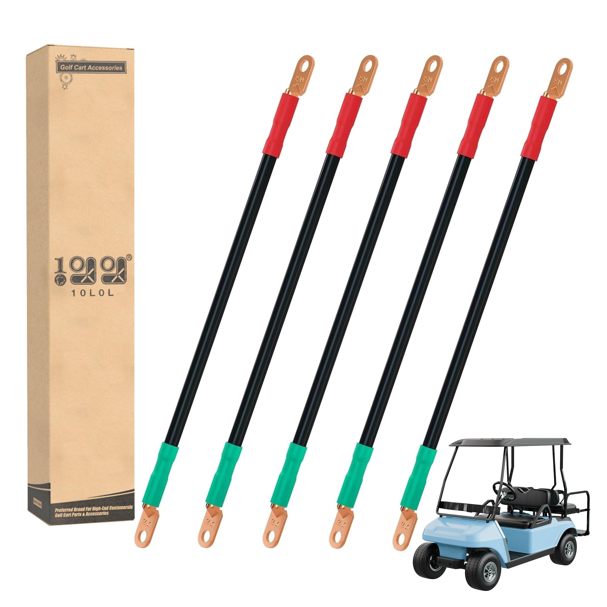 10L0L Batteriekabel für Golfwagen, Club-Auto, DS 95+, 48 Volt, 4 Gauge