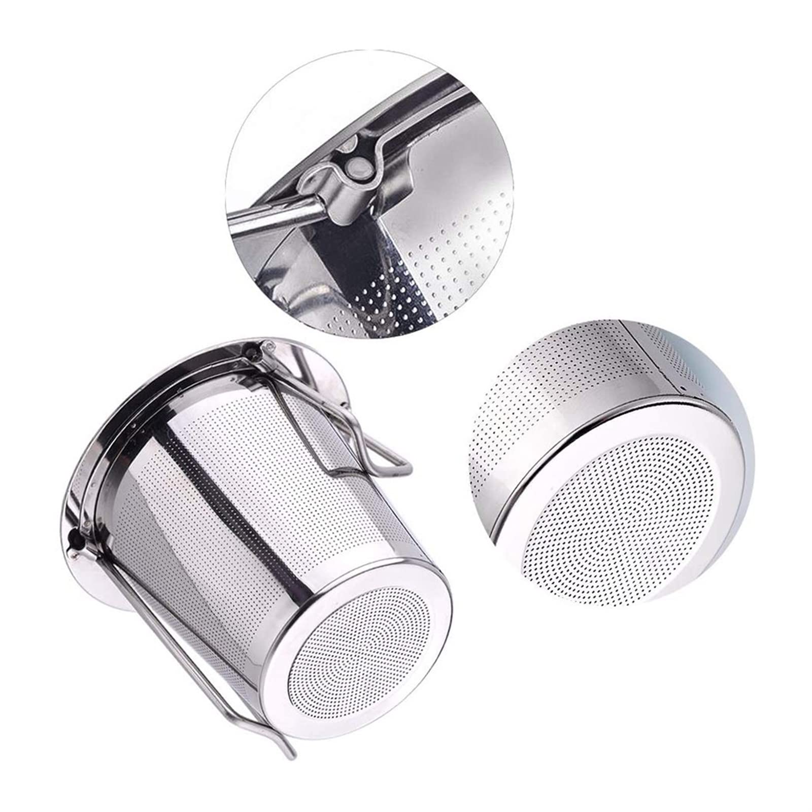 Filtro da tè Filtro da tè a doppia maniglia infusore per tè in acciaio inossidabile fiore sciolto filtro per tè caffè filtro manico pieghevole per tazze