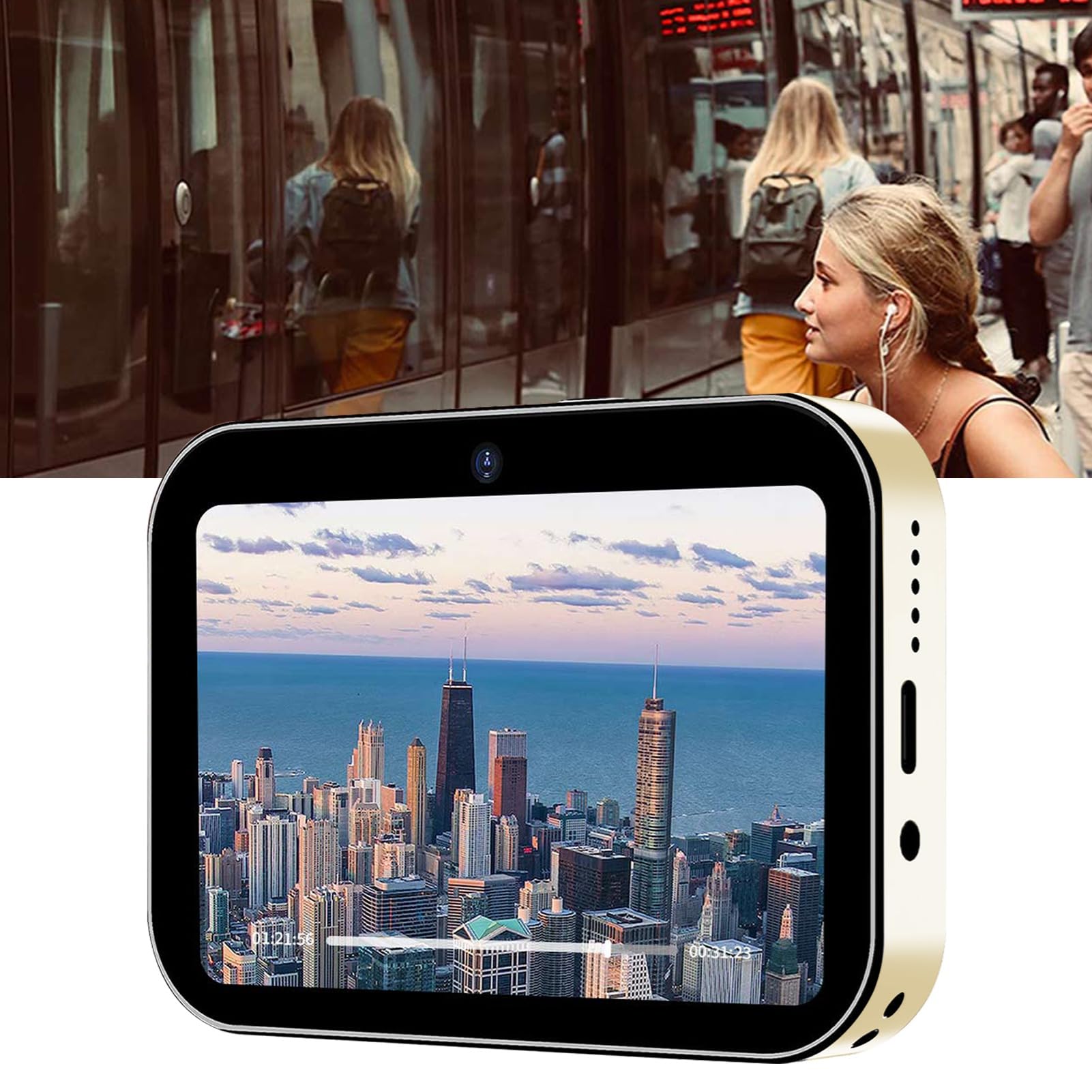 Fotocamera Digitale, Fotocamera Vlog 4K UHD 64MP Zoom 16X Messa a Fuoco Automatica Triplo Obiettivo Compatta da Viaggio Portatile con Scheda di Memoria da 32 GB Touch Screen da 3 Pollici per