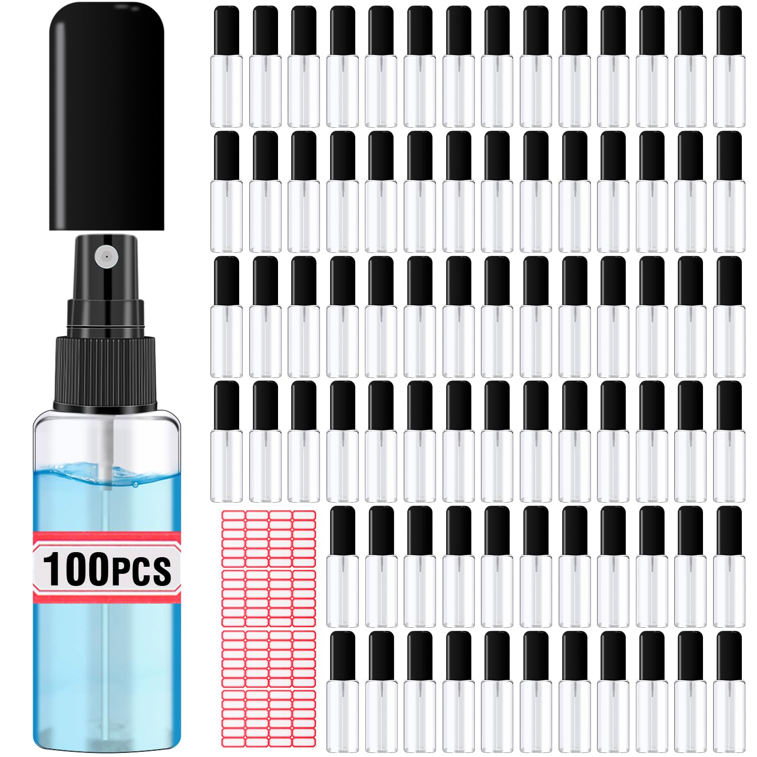 Flacons pulvérisateurs de voyage plastique 55ml anti-fuite pour finir les bagages lourds