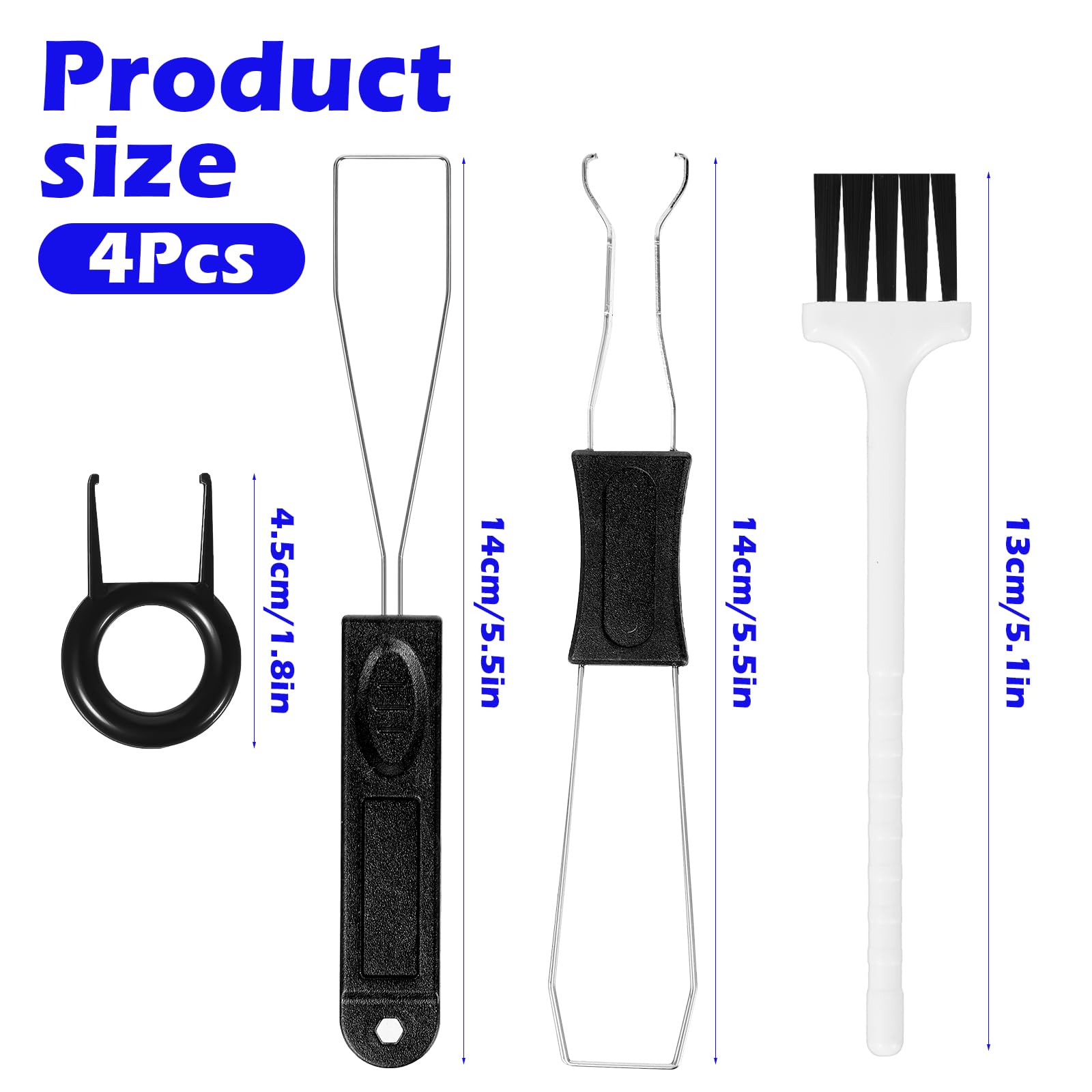 Set Di 4 Estrattori Per Keycap E Switch Per Tastiera Meccanica – Strumenti Di Pulizia Universali In ABS E Acciaio, Leggeri E Portatili - 4