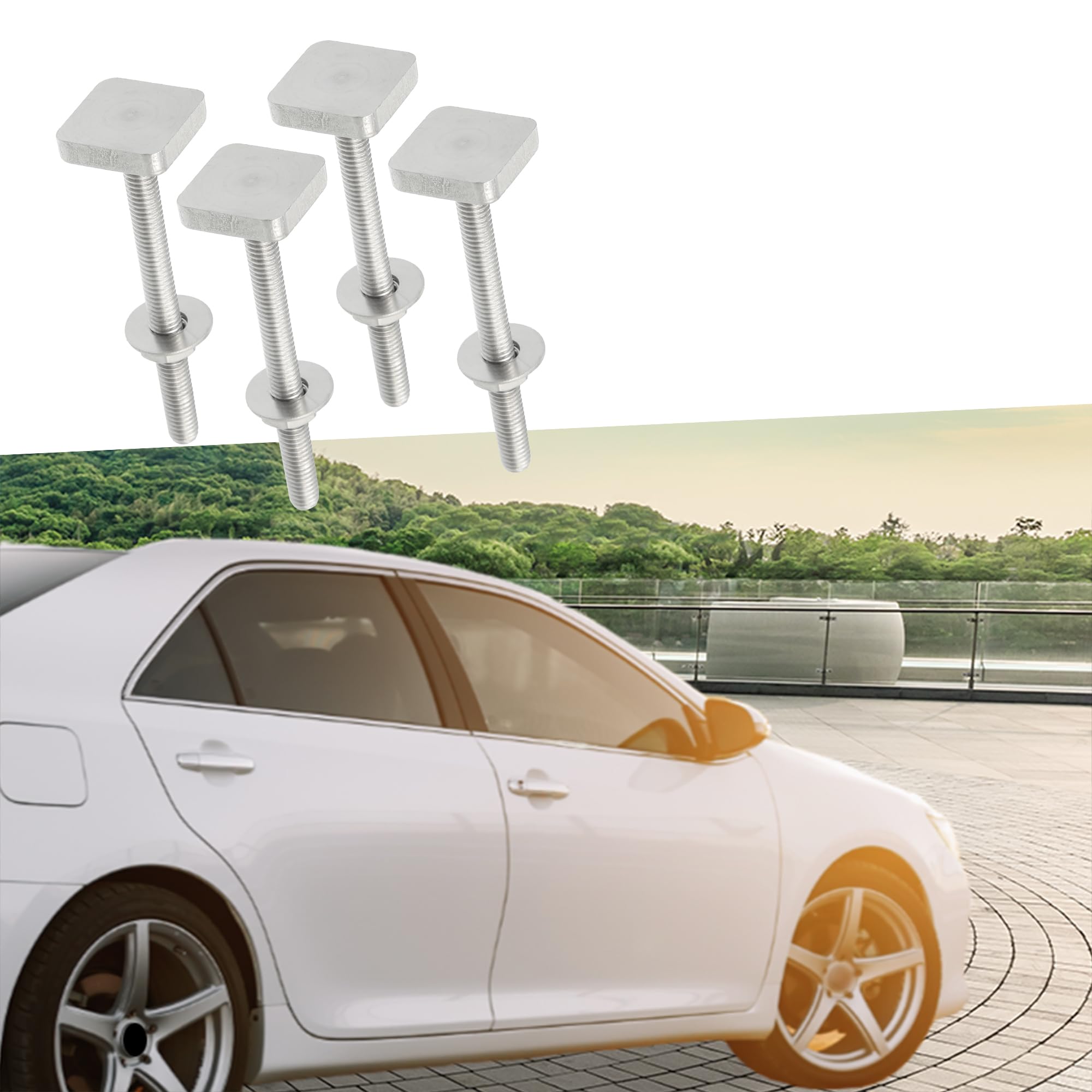 A ABSOPRO M6x65mm Roof Rack T Shaped Slot Bolt M6 W/Nuts Washer (Set of 4) - Image 2