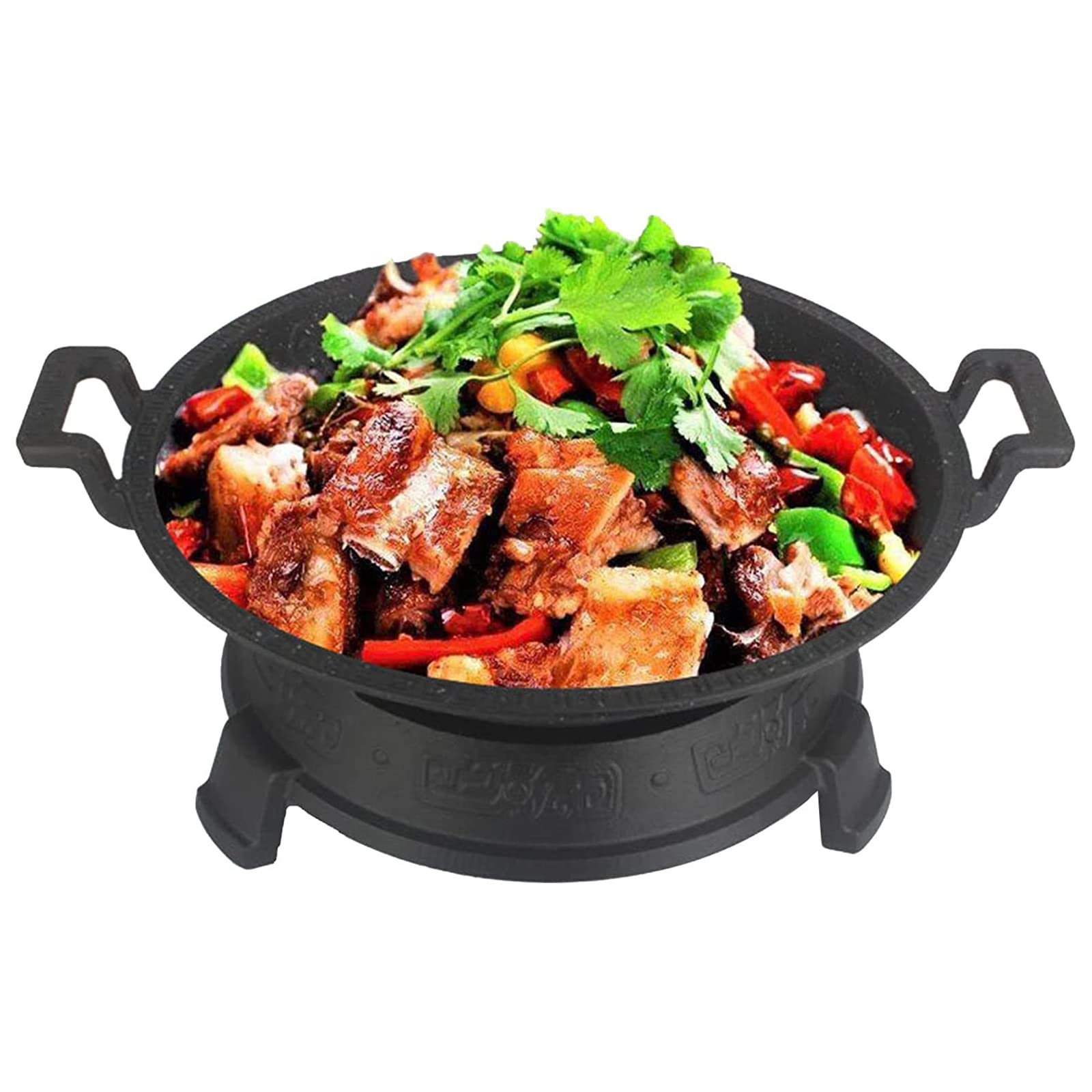 Juego de Buffet de Platos antiadherentes de 5 tamaños, bandejas calentadoras de Alimentos de aleación de Aluminio con Soportes para Combustible, fáciles de Limpiar, para Catering, Banquetes