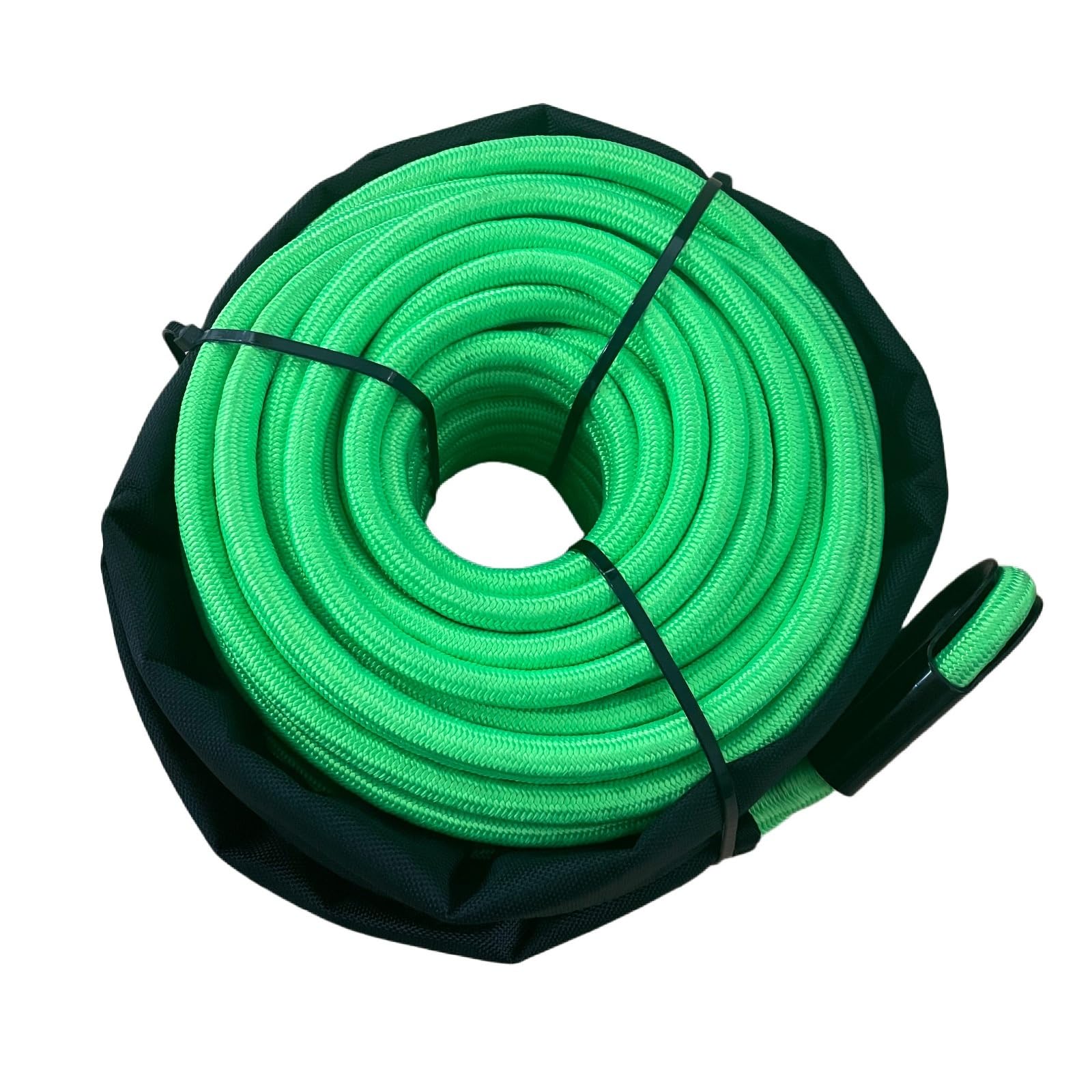 12 mm x 25 m syntetyczna lina do wyciągarek samochodowych, wytrzymała, pojazdów ATV, UTV, ciężarówek Wysoka wytrzymałość(Black)