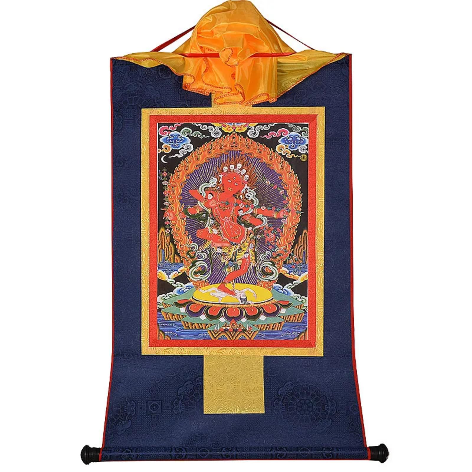 FENNYYAR Tibetischer Stil Thangka Be The Mother of The Ming Buddha, 82 cm, Haushalts-Wandgemälde, Dekoration