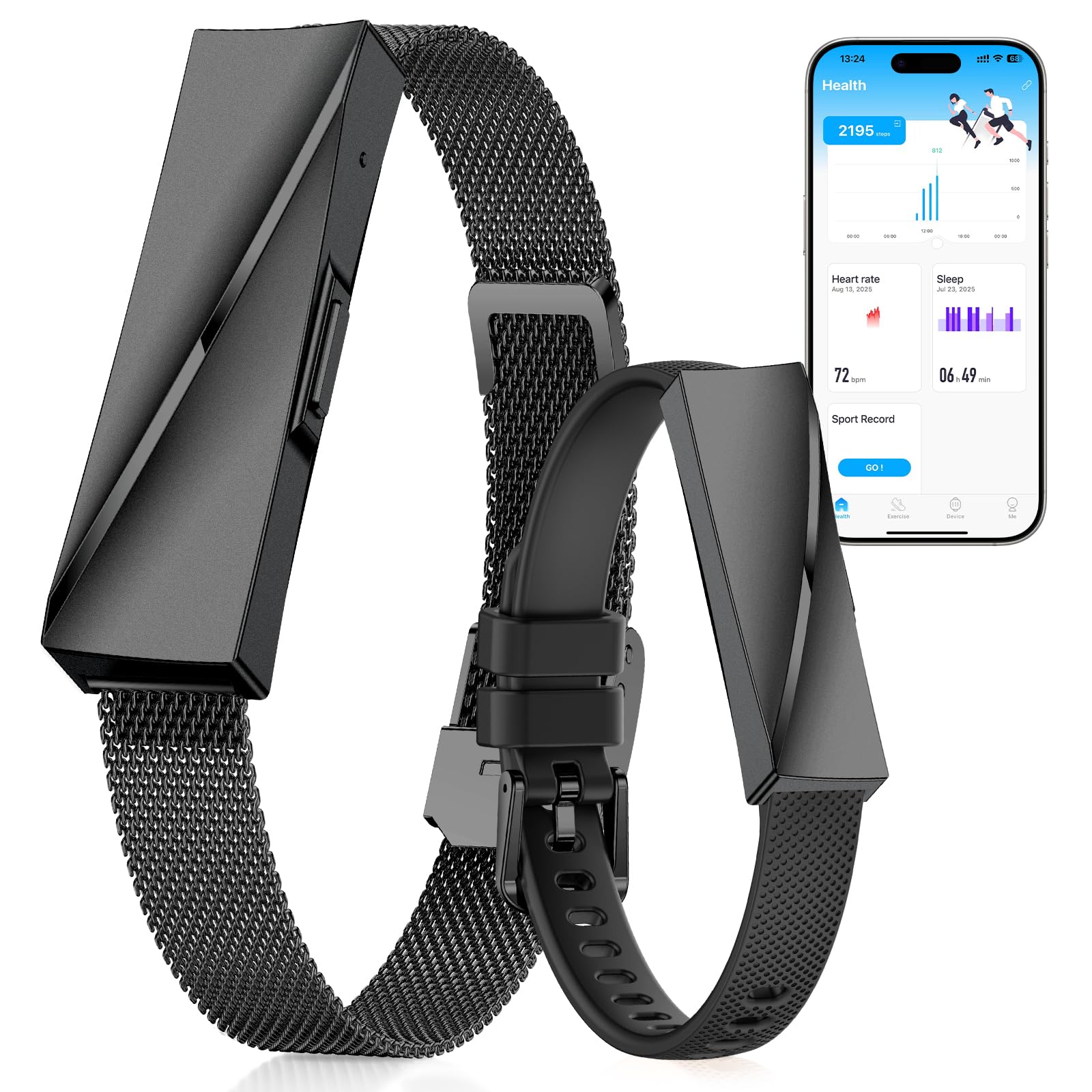 iSo Tech Smart Fitness Tracker Bracelet without Display for Men and Women
