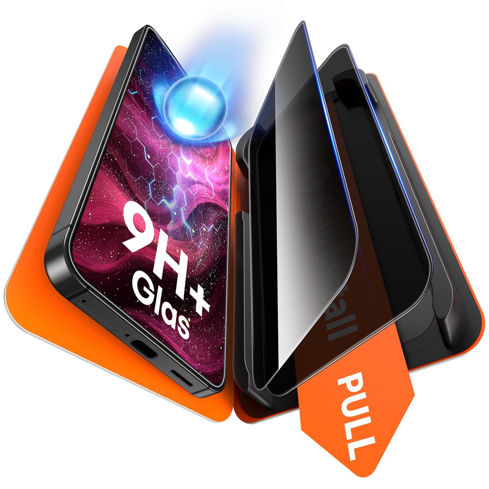 TAURI 2 Pack for Samsung Galaxy S26 FE Privacy Screen Protector 1-Step Install