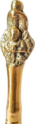 Miniatura 5 de GURU JEE Latón Gannti Campana de mano Pequeño Cascabel Musical para Puja Pooja Templo de Oración Mandir Home Regalos Showpiece Puja Artículos 4