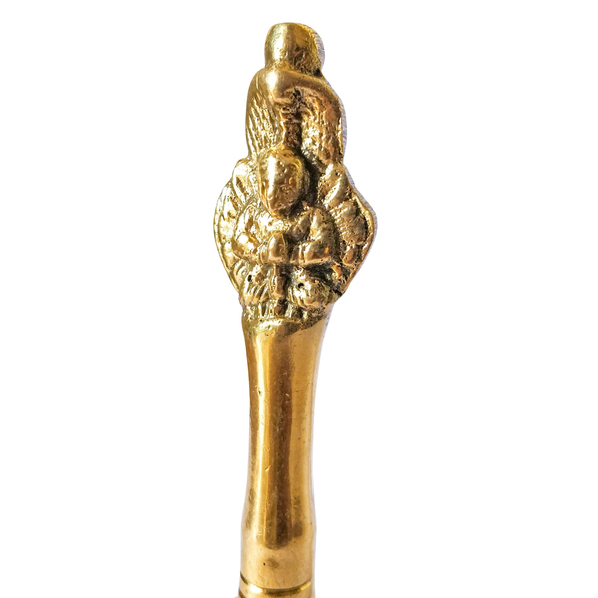 GURU JEE™ Brass Ganti Bell King of Bird Garuda Ghanti Bell Small Musical Jingle for Puja Room Temple Mandir Pooja Home Gifts Showpiece Puja Articles - Image 6 thumbnail